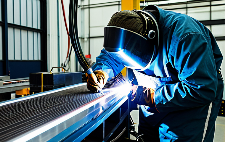 **TIG Welding in Aerospace:** "A fully clothed and skilled welder meticulously TIG welding a component for an aircraft engine in a clean, high-tech aerospace manufacturing facility, appropriate attire, perfect anatomy, correct proportions, natural pose, professional lighting, safe for work, modest environment, professional quality."