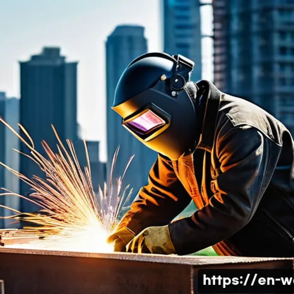 용접사로서의 장단점 - **Prompt 1: The Urban Skeleton Creator**
    A highly skilled welder, wearing a full, clean welding ...