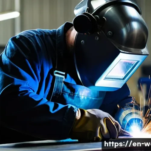 용접 이론 공부법 - A detailed close-up scene of a skilled welder performing Gas Tungsten Arc Welding (GTAW/TIG) on a th...
