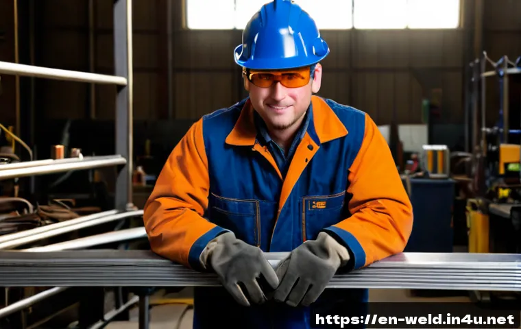 용접사 직업 만족도 조사 - Photorealistic documentary-style scene of a satisfied professional welder in a clean American fabric...